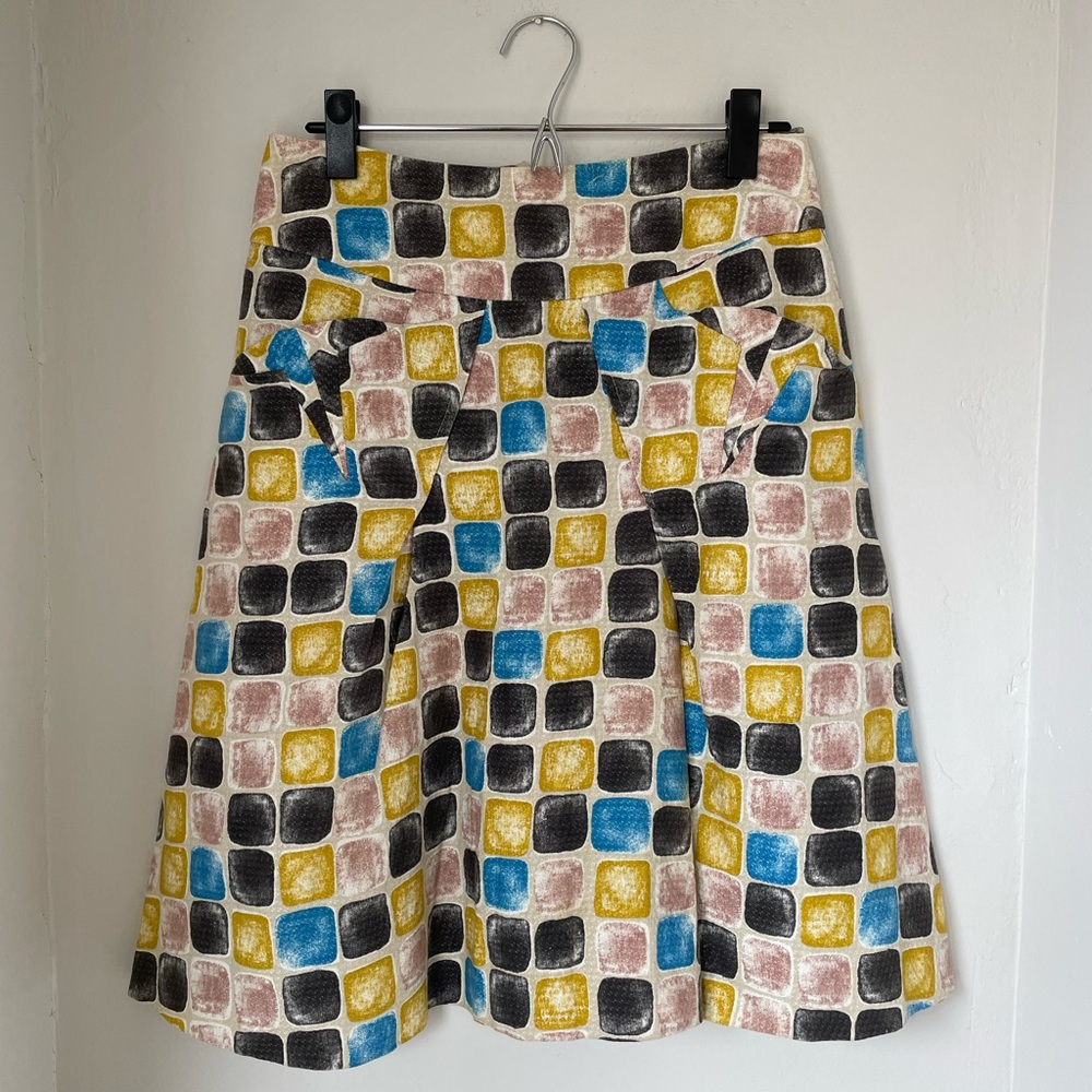 Cotélac skirt size 1 (Small) with square pattern, free shipping!